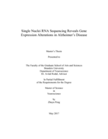 Single Nuclei RNA Sequencing Reveals Gene Expression Alterations in Alzheimer’s Disease