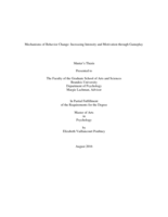 Mechanisms of Behavior Change: Increasing Intensity and Motivation through Gameplay
