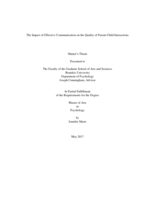The Impact of Effective Communication on the Quality of Parent-Child Interactions