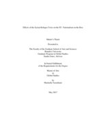 Effects of the Syrian Refugee Crisis on the EU: Nationalism on the Rise