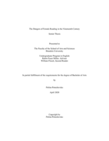 The Dangers of Female Reading in the 19th Century