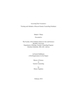 Assessing Deaf Awareness: Training and Attitudes of Recent Genetic Counseling Graduates