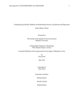 Catastrophizing Partially Mediates the Relationship between Alexithymia and Depression