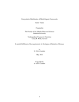 Postsynthetic Modification of Metal-Organic Frameworks