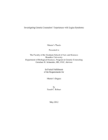Investigating Genetic Counselors' Experiences with Legius Syndrome