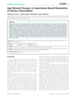 Age-related changes in expectation-based modulation of motion detectability.