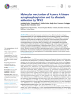Molecular mechanism of Aurora A kinase autophosphorylation and its allosteric activation by TPX2.