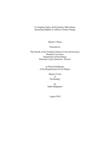 Leveraging Legacy and Economic Motivations: Increasing Support to Address Climate Change