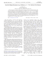 Search for Dilepton Resonances in pp Collisions at √s= 7 TeV with the ATLAS Detector