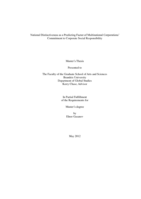 National Distinctiveness as a Predicting Factor of Multinational Corporations’ Commitment to Corporate Social Responsibility