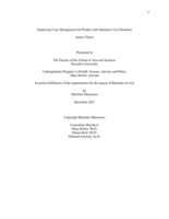 Improving Case Management for People with Substance Use Disorders