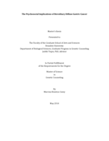 The Psychosocial Implications of Hereditary Diffuse Gastric Cancer