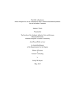 The Path to Inclusion: Parent Perspectives on the Transition of their Children with Down Syndrome into an Inclusion Classroom