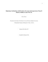 Replacing Carbohydrate with Fat deters the onset and progression of Type II Diabetes Mellitus in male Nile rats