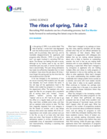 Living Science: The rites of spring, Take 2