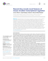 Nascent-Seq reveals novel features of mouse circadian transcriptional regulation.