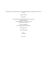 An Evaluation of a Sample Population’s Knowledge of Melanoma and Melanoma Genetics in Hawaii