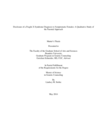 Disclosure of a Fragile X Syndrome Diagnosis to Symptomatic Females: A Qualitative Study of the Parental Approach