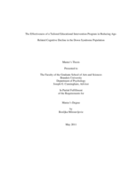 The Effectiveness of a Tailored Educational Intervention Program in Reducing Age-Related Cognitive Decline in the Down Syndrome Population
