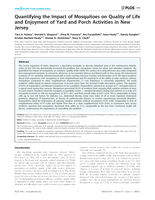 Quantifying the impact of mosquitoes on quality of life and enjoyment of yard and porch activities in New Jersey.