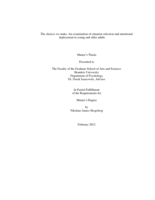 The choices we make: An examination of situation selection and attentional deployment in young and older adults