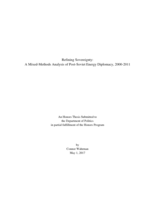 Refining Sovereignty: A Mixed-Methods Analysis of Post-Soviet Energy Diplomacy, 2000-2011