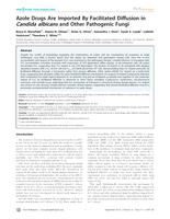 Azole drugs are imported by facilitated diffusion in Candida albicans and other pathogenic fungi.