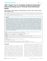 Cdk1 targets Srs2 to complete synthesis-dependent strand annealing and to promote recombinational repair.