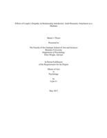 Effects of Couple’s Empathy on Relationship Satisfaction: Adult Romantic Attachment as a Mediator