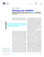 Owning your mistakes.