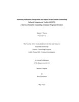Assessing Utilization, Integration and Impact of the Genetic Counseling Cultural Competence Toolkit (GCCCT):  A Survey of Genetic Counseling Graduate Program Directors