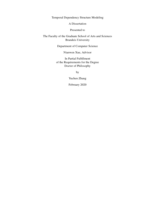 Temporal Dependency Structure Modeling