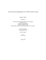 Current Practices Regarding the Use of PMS2 Genetic Testing