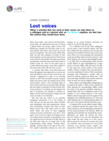 Lost voices.