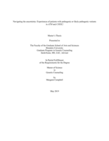 Navigating the uncertainty: Experiences of patients with pathogenic or likely pathogenic variants in ATM and CHEK2