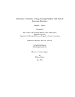Utilization of Genetic Testing Among Children with Autism Spectrum Disorders