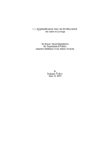 U.S.-Egyptian Relations Since the 2011 Revolution: The Limits of Leverage