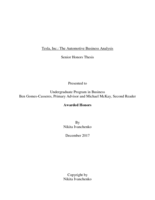 Tesla, Inc.: The Automotive Business Analysis