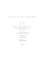 An Exploration of the Art of Prenatal Genetic Counseling in Catholic Hospitals