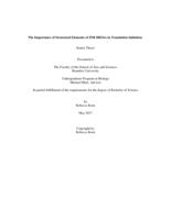The Importance of Structural Elements of INR IRESes in Translation Initiation