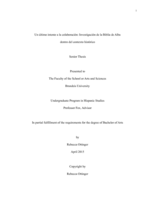 Un último intento a la colaboración: Investigación de la Biblia de Alba dentro del contexto histórico