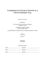 Investigating the Potential of Sema4D as a Novel Antiepileptic Drug