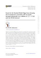 Search for the Standard Model Higgs boson decaying into b¯b produced in association with top quarks decaying hadronically in pp collisions at √s = 8 TeV with the ATLAS detector.