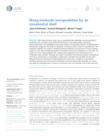 Many-molecule encapsulation by an icosahedral shell