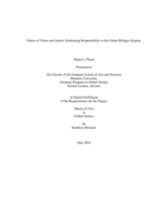 Duties of Virtue and Justice: Rethinking Responsibility in the Global Refugee Regime