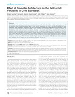 Effect of promoter architecture on the cell-to-cell variability in gene expression.
