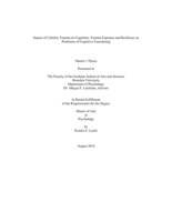 Impact of Lifetime Trauma on Cognition: Trauma Exposure and Resilience as Predictors of Cognitive Functioning