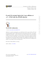 A search for prompt lepton-jets in pp collisions at  s√=8s=8 TeV with the ATLAS detector