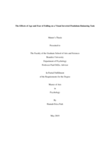 The Effects of Age and Fear of Falling on a Visual Inverted Pendulum Balancing Task