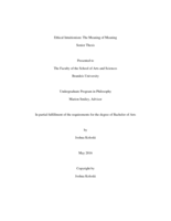 Ethical Intuitionism: The Meaning of Meaning